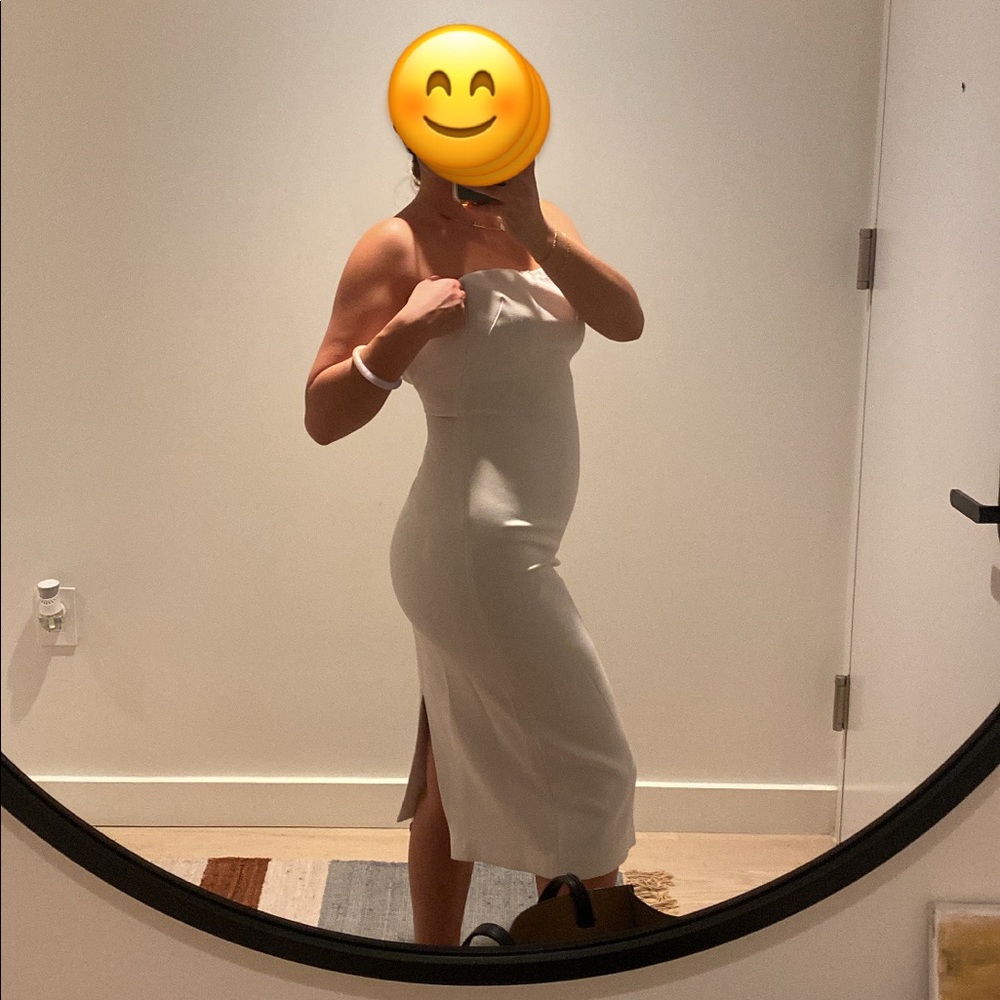 Aritiza white body-con strapless dress